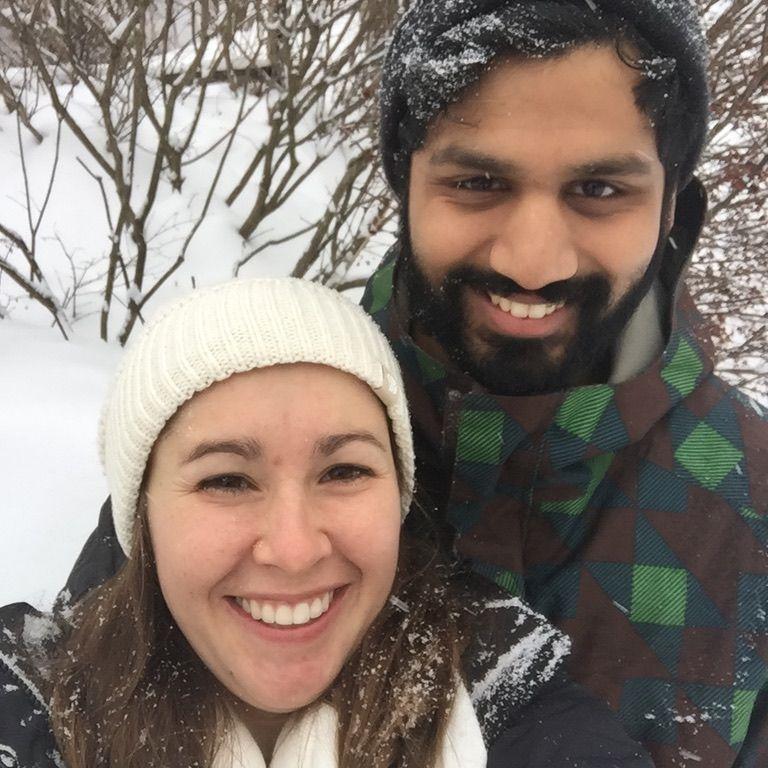 Feb 2017 "Hike" to Nearby Hill to Sled!