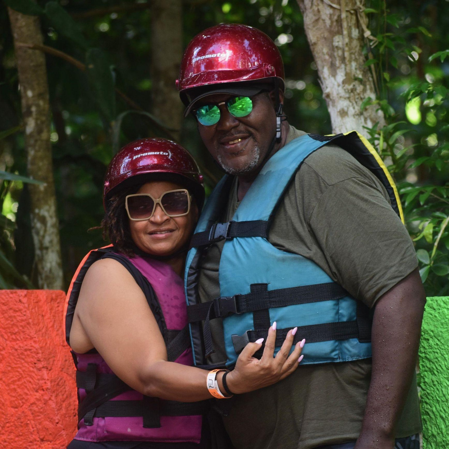 Our trip to Mexico.  Enjoying the cenotes.