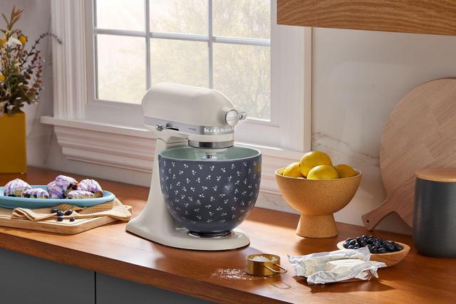 KitchenAid 5 Quart Vintage Florals Ceramic Bowl