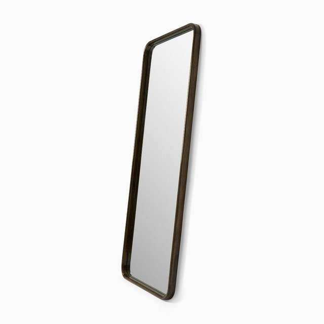 Aspen Floor Rectangular Mirror, Green Wood, 30X72