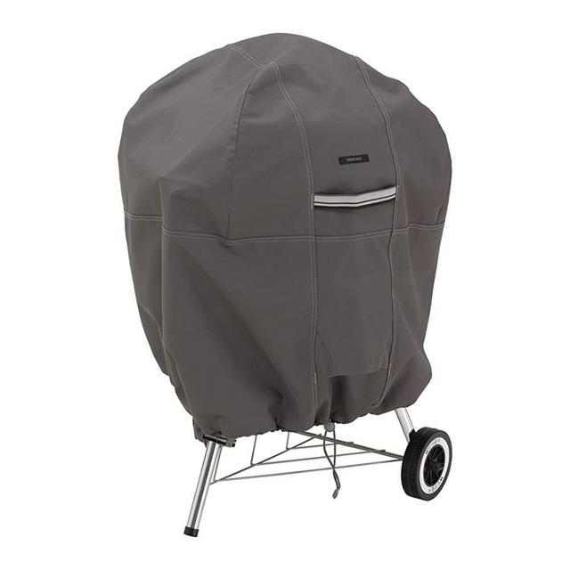 Classic Accessories,55-178-015101-EC, Ravenna Water-Resistant 26.5 Inch Kettle BBQ Grill Cover,Taupe,Medium