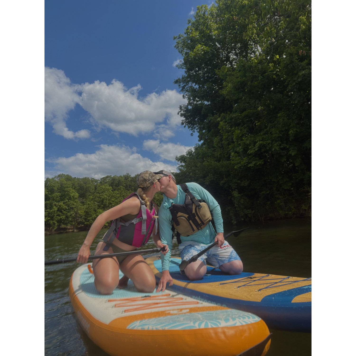 We took a trip with some family to Arkansas and did a paddle board trip on the river!