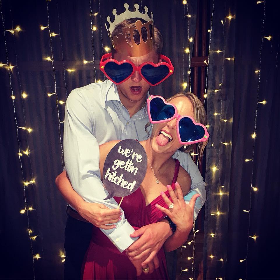 Engaged, and Matty was a bridesmaid at her best friend's wedding. She caught the bouqet!
