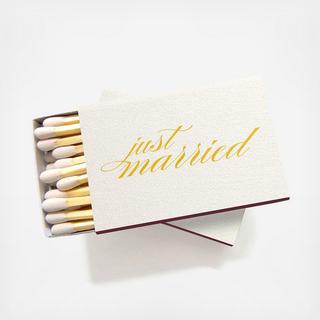 Just Married Matchboxes, Set of 6