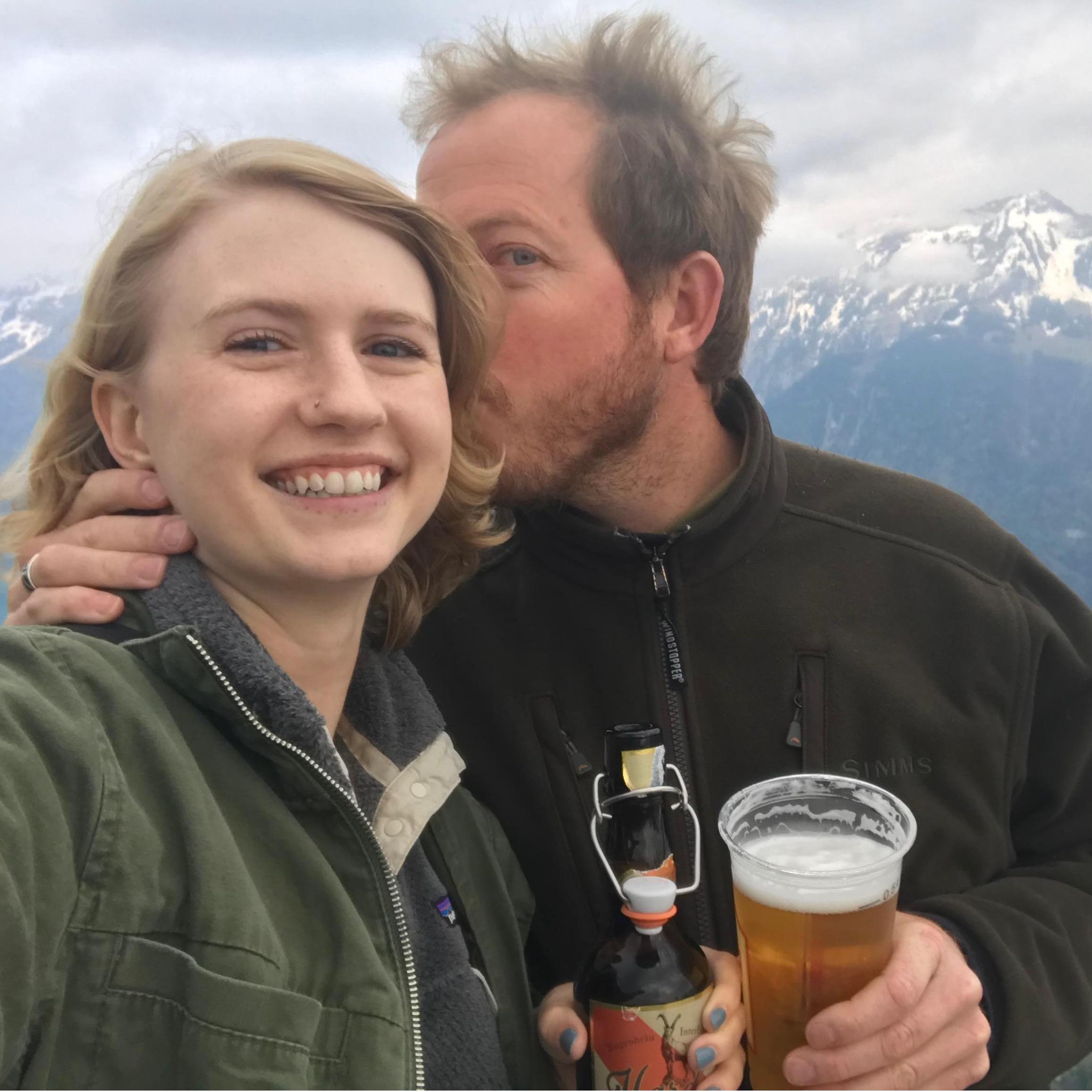 We drank beer at many tall and beautiful places in Switzerland!