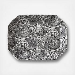 Faded Peony Rectangular Platter