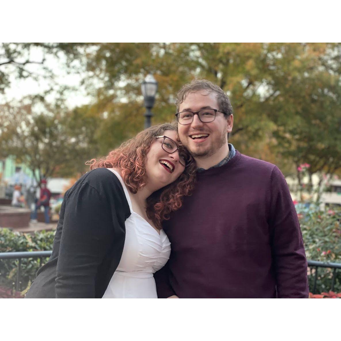 We got engaged in Marietta square two Halloweens ago!