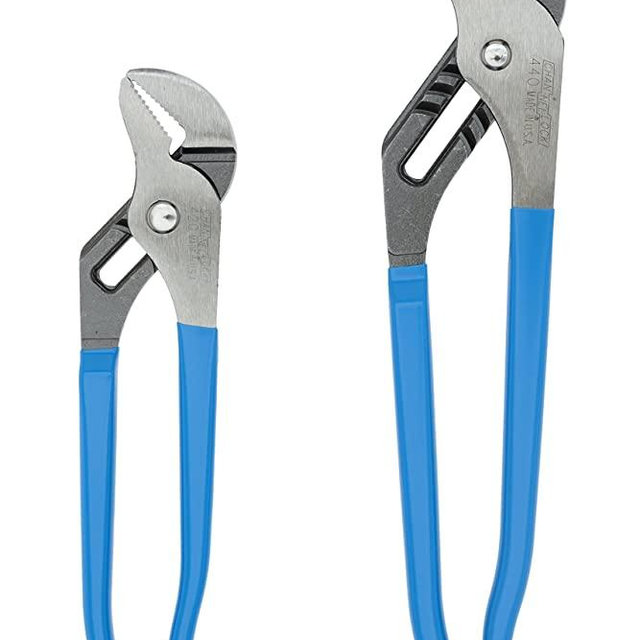 Channellock 2 Piece Tongue and Groove Pliers Set, Blue, 2 Piece Set, 9.5", 12"