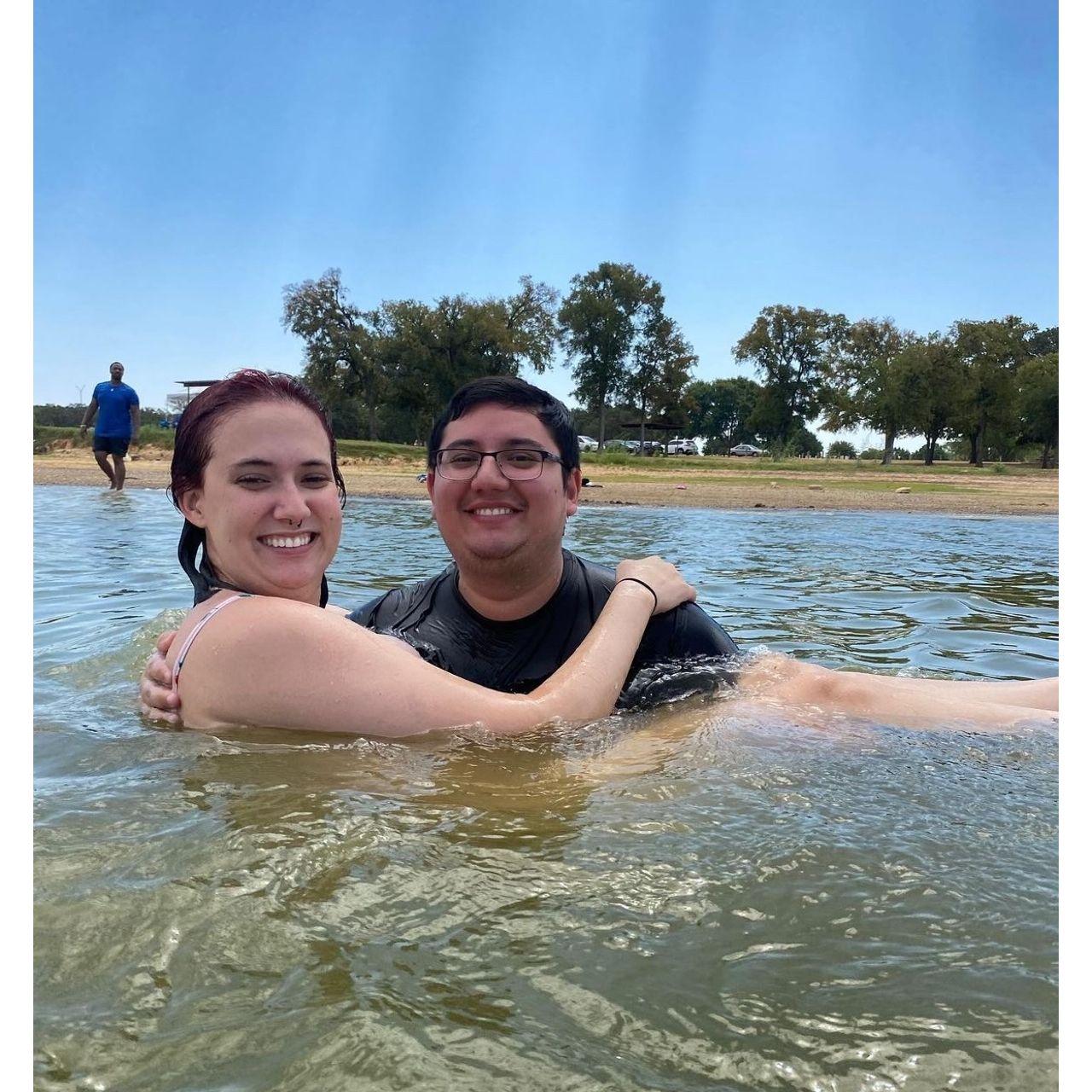 Lake Day together! One of our favorite spots in Lewisville, TX!