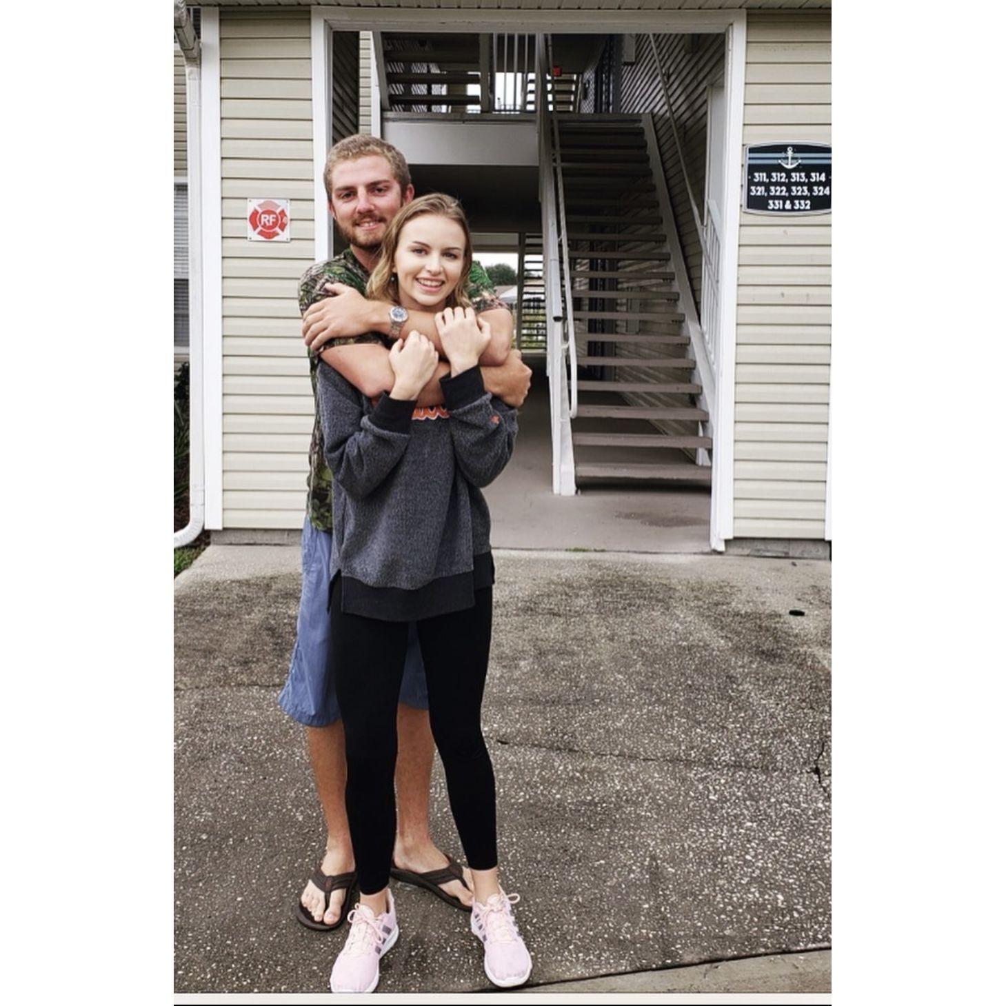 We moved into our first apartment together (with no roommates) in January of 2020 in Davenport, FL, when Jenna received an internship with Disney.