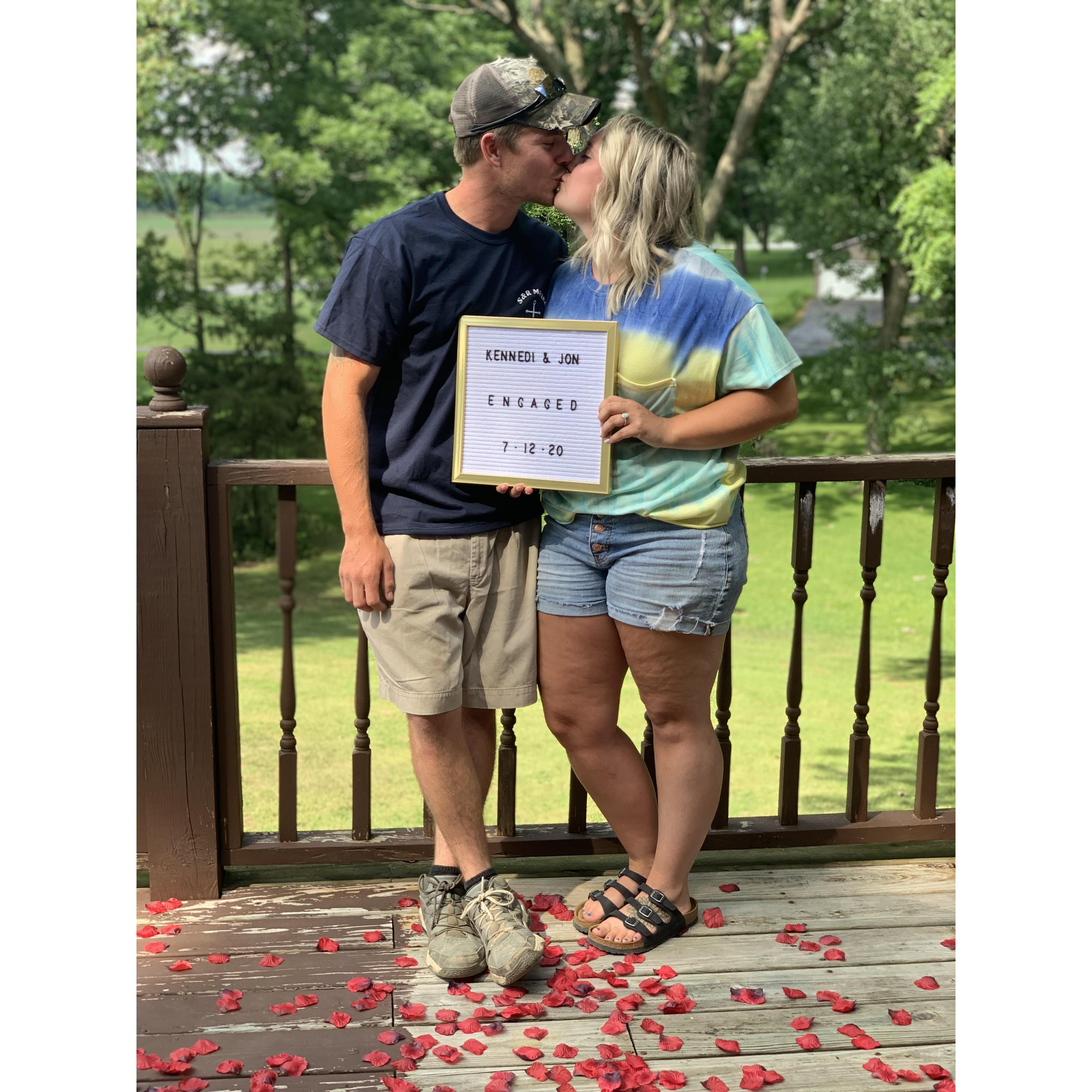 My sister Taylor had this cute sign made for us! Wonder how she knew I was going to say yes? 🤪♥️💍