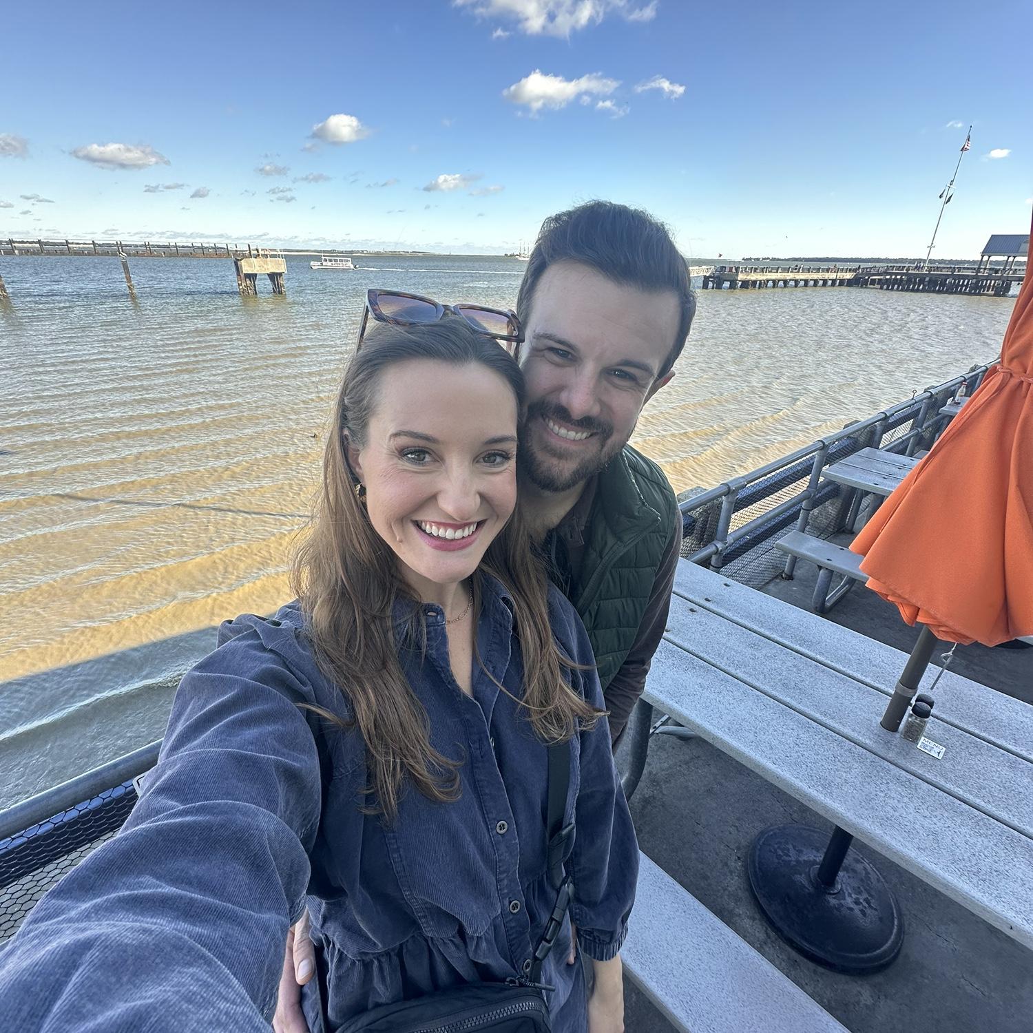 Brittany's first trip to Folly Beach/first Charleston trip together