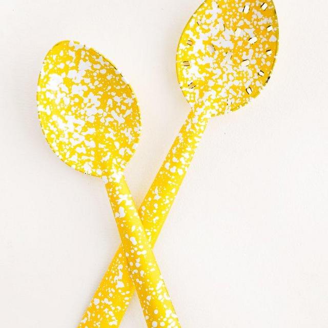 Sun Splatter Enamel Serving Set