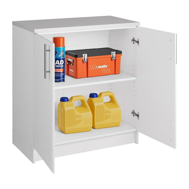 Prepac Elite 32" Storage Cabinet, White Storage Cabinet, Base Cabinet, Bathroom Cabinet with 1 Adjustable Shelf 18" D x 32" W x 36" H, WEB-3216