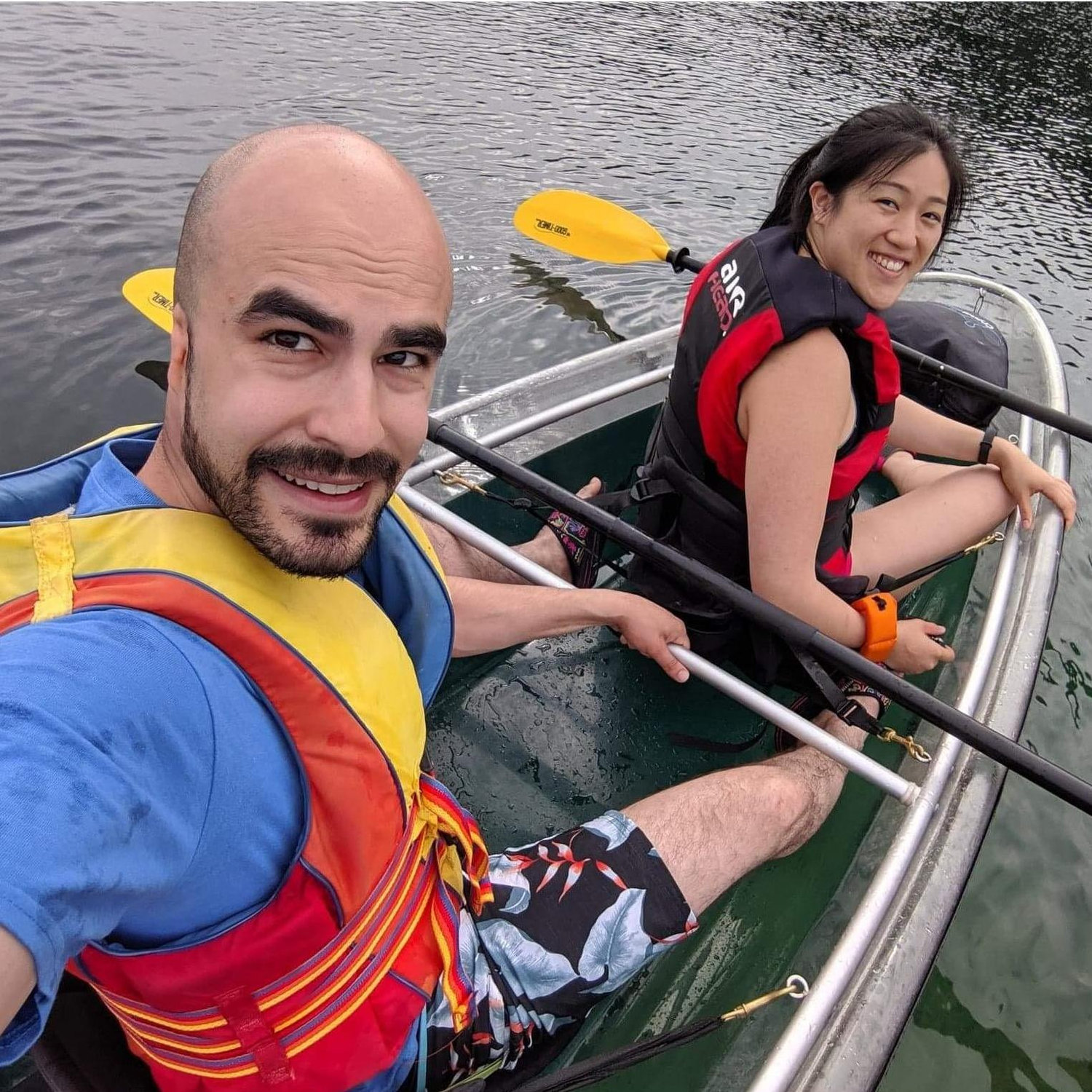 We paddled a see-through kayak over the shipwrecks at Tobermory. And by "we", we mean Viktor was the one who paddled while Veronica lazed around enjoying the view.