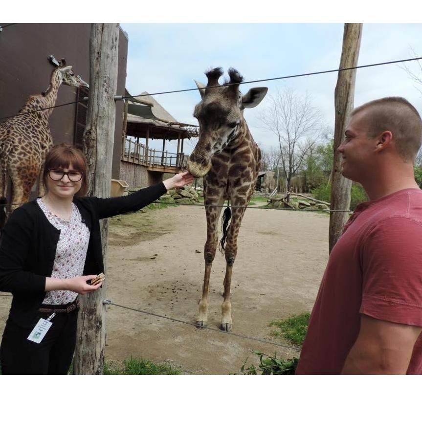For my birthday he surprised me with taking me behind the scenes at the zoo to meet giraffes. I got to feed them up close! I can't even begin to tell you how happy he makes me. I'll never forget. ❤️