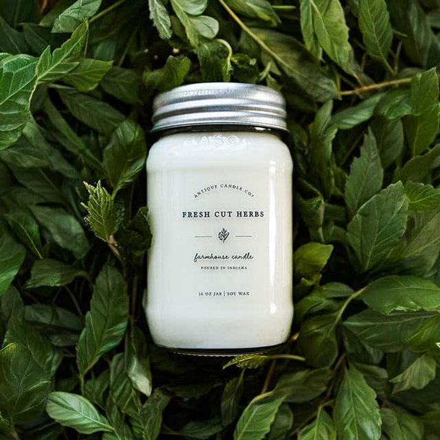 Antique Candle Co. Fresh Cut Herbs 16 oz Soy Candle - Home Fragrance, Spring Summer