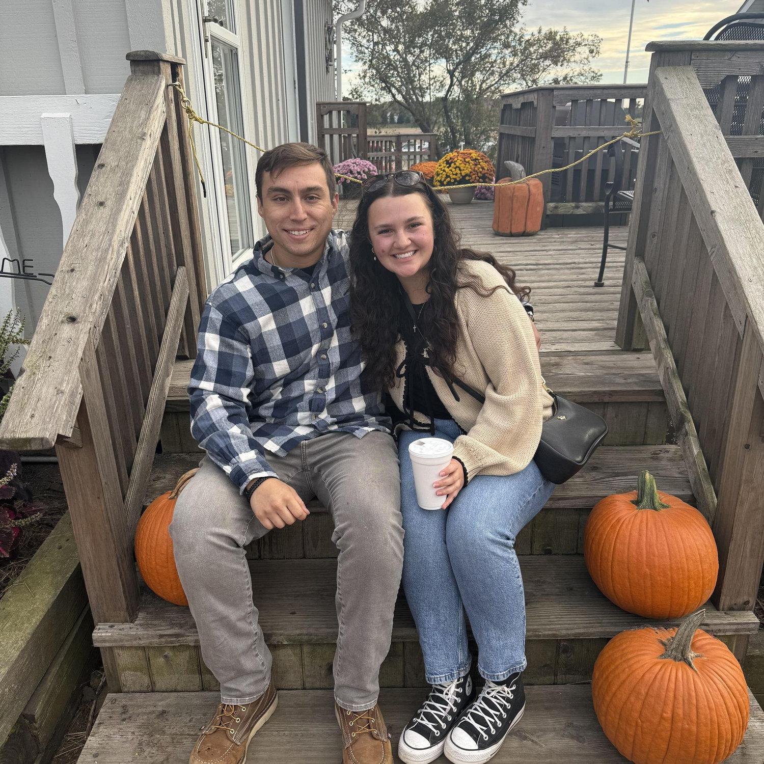 our very first photo together, taken the day we officially started dating!