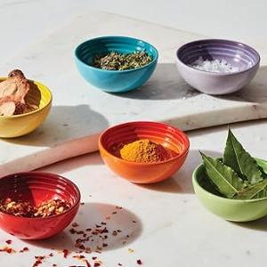 Le Creuset Stoneware Pinch Bowl Gift Set, Set of 6 Prep Bowls, Multi Color, 2 OZ