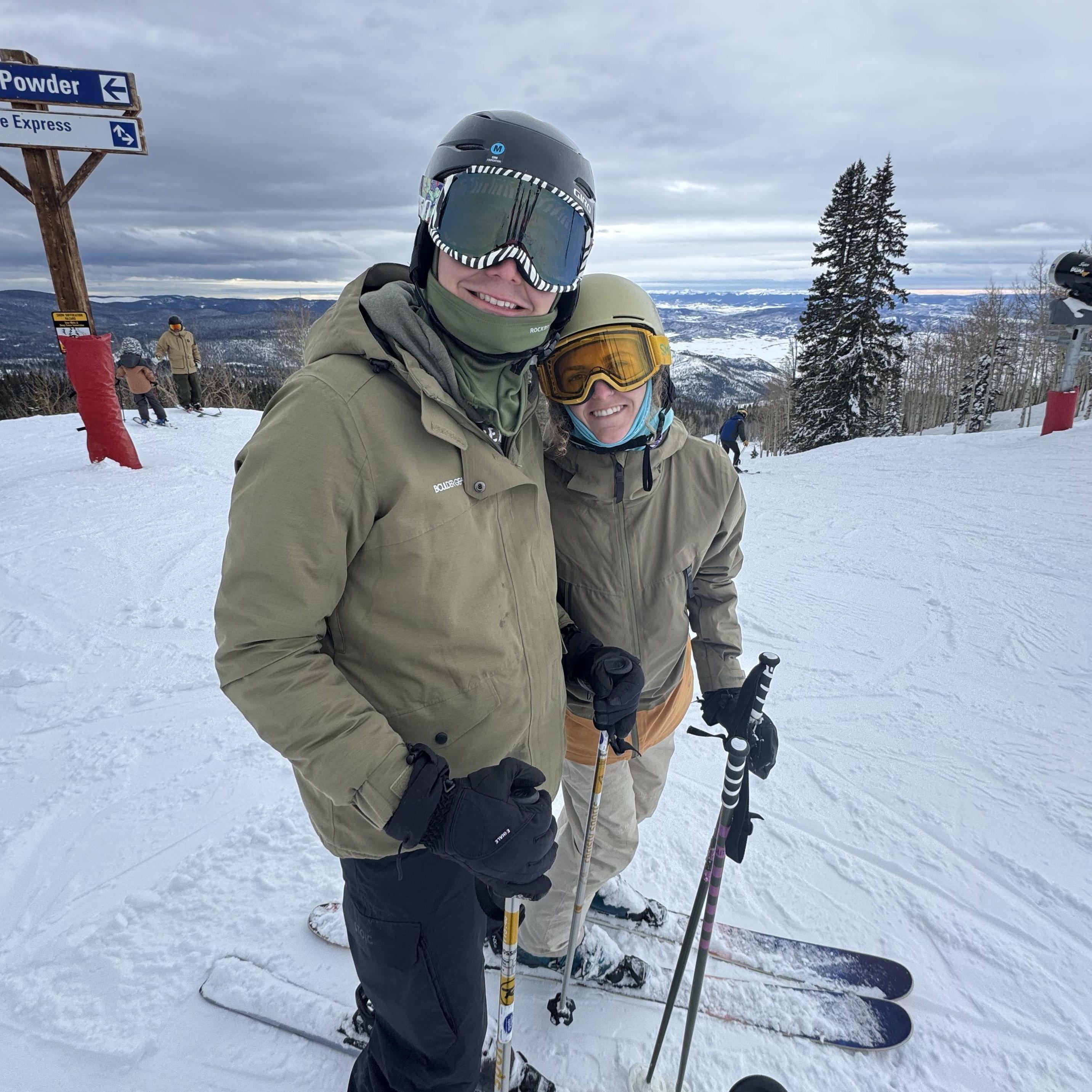 Steamboat, CO - Fede's first time skiing