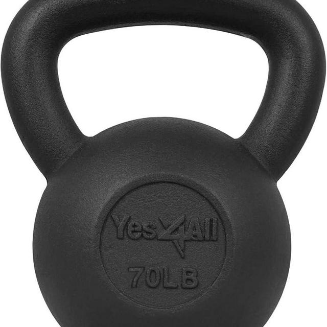 Yes4All Kettlebell Adjustable/Cast Iron/Protective Base Solid Smooth for Strength Training, Home Gym