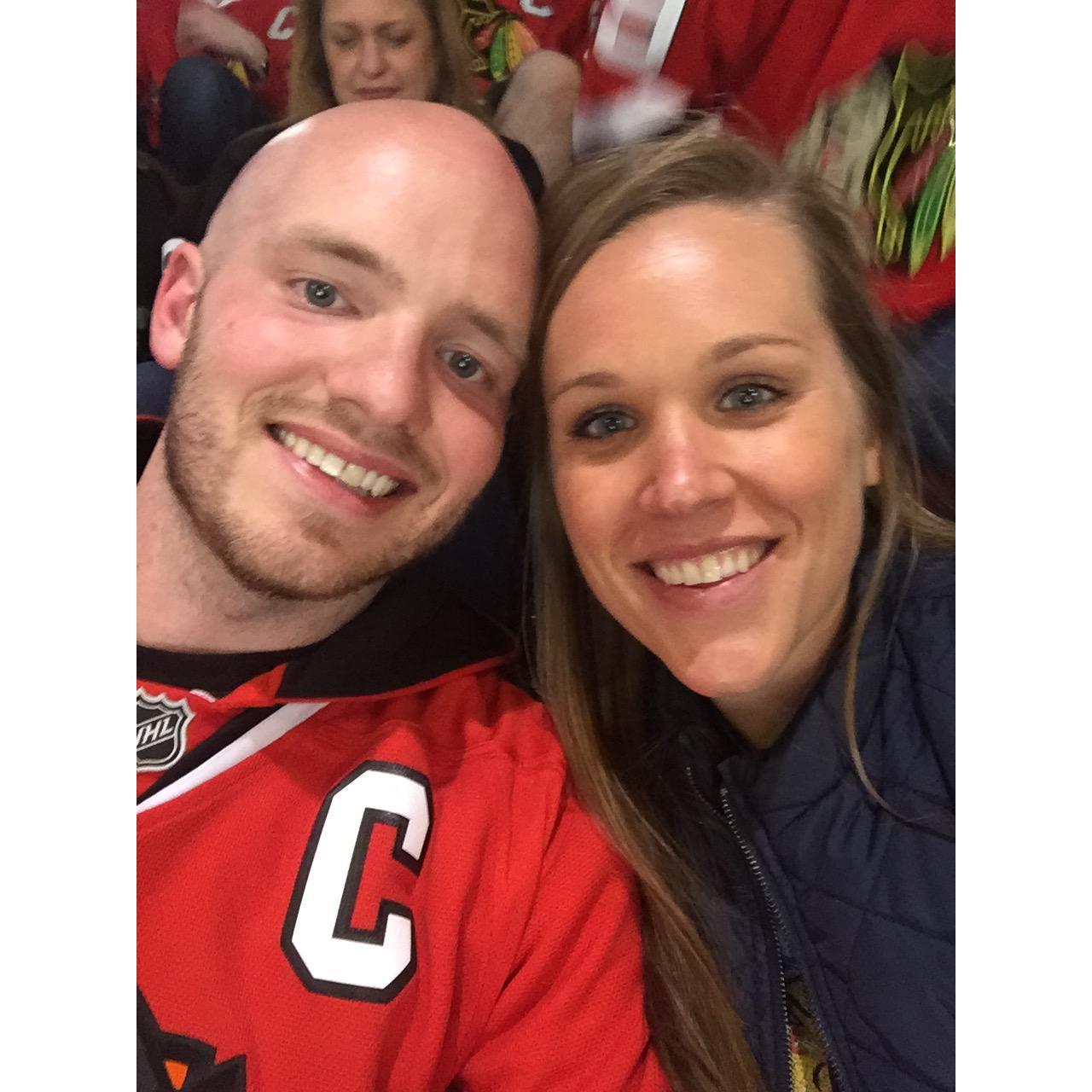 (April 2016) Our first Blackhawks game