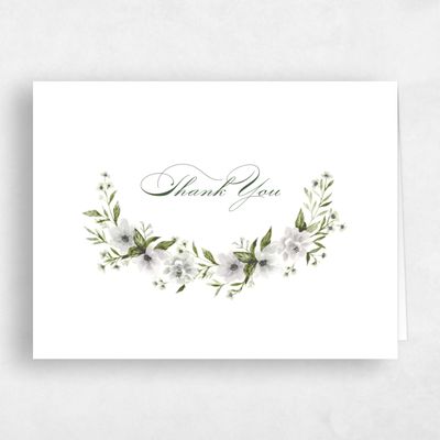 White Boho Wedding Thank You - Cordova Landscape