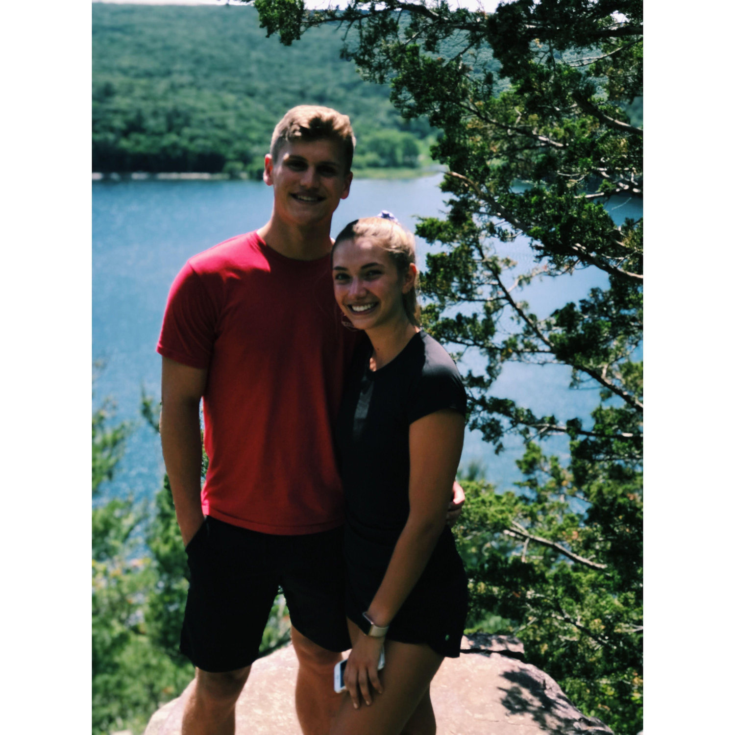 Our first photo together :) taken at Devil's Lake State Park in June 2019