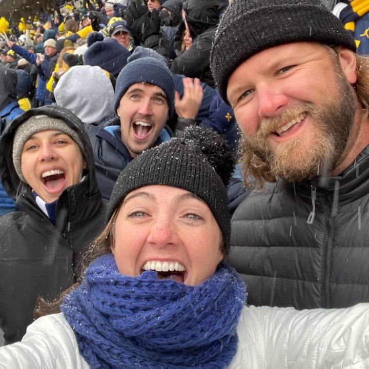 Michigan beating that team down south for the first time in a decade. Spirits were oh so high
