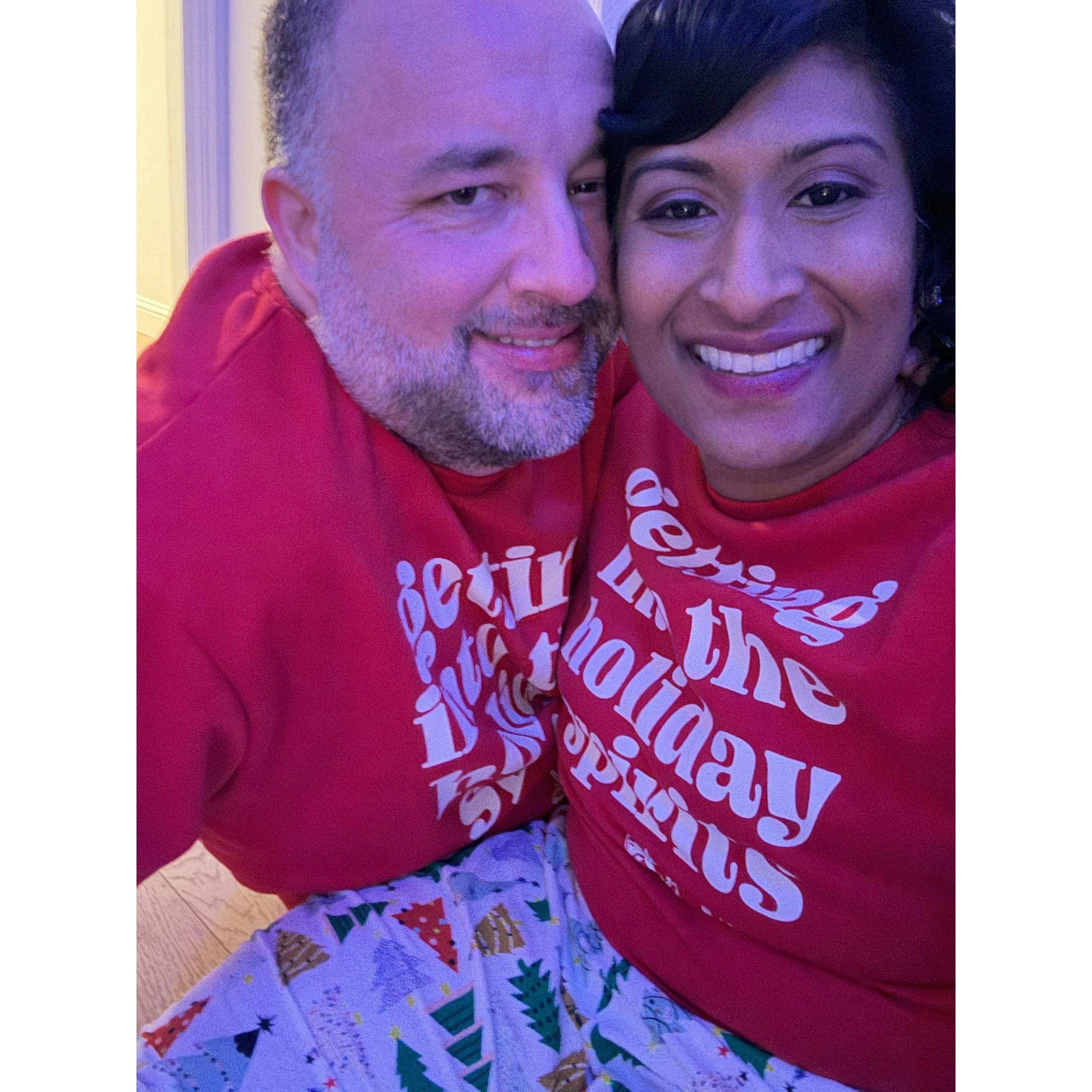 New Years Eve 2023! (Savitha forced Ben to wear matching pajamas)
