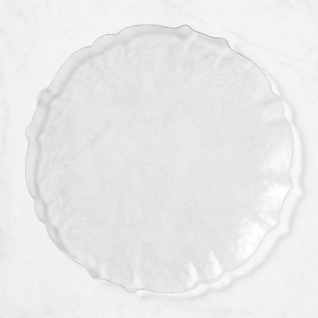 Scallop Glass Charger, Clear