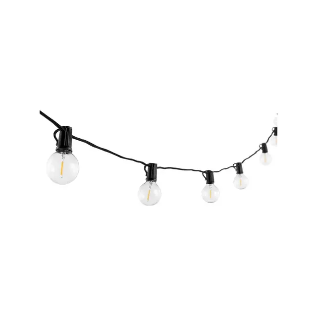 Leigh LED Outdoor String Lights - 120" - 10 Light - PLT4041 - Black - Safavieh