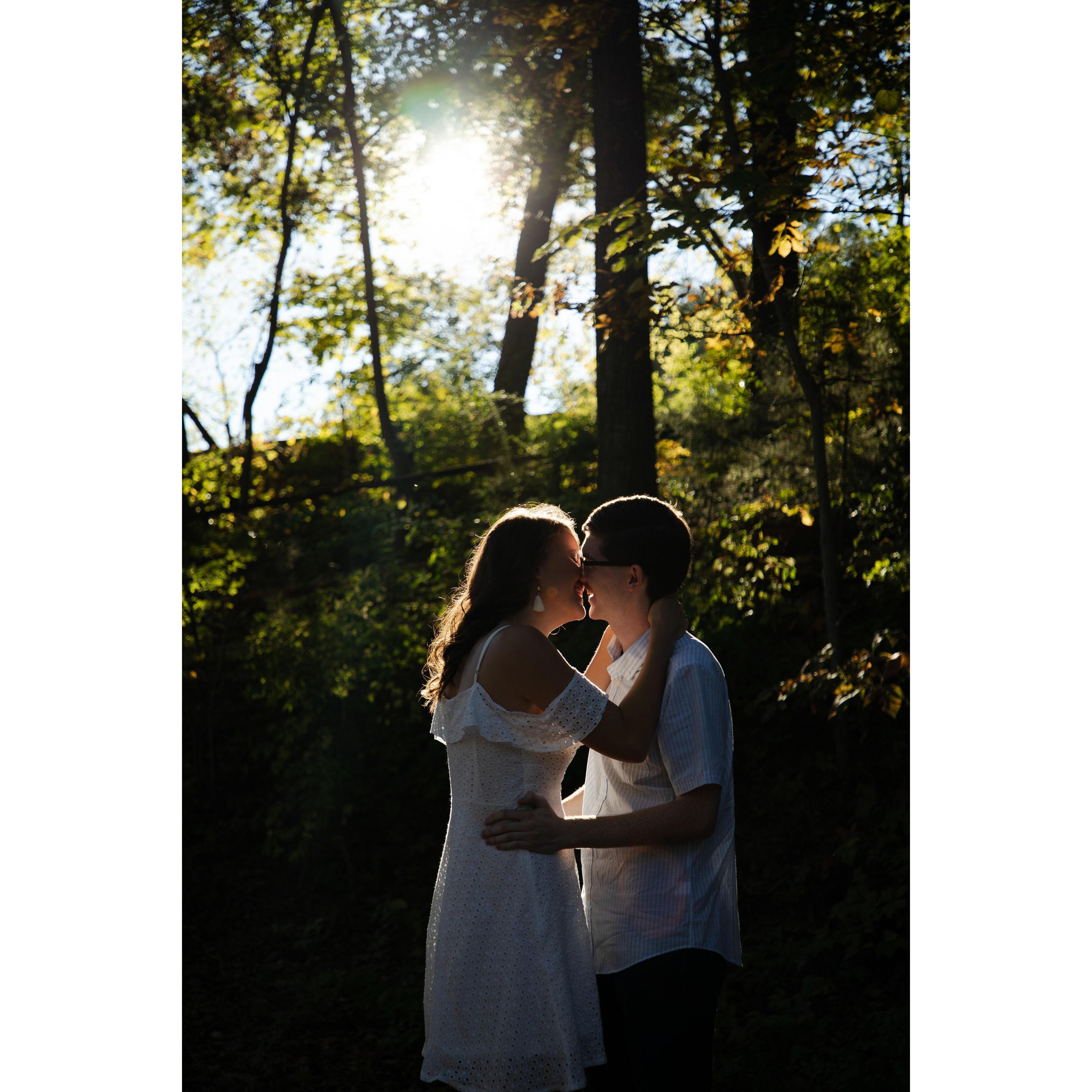 Photographer: "okay, now kiss with your teeth!" 
Ian: "Wait, what?"

Engagement Pictures (October 30th, 2020)