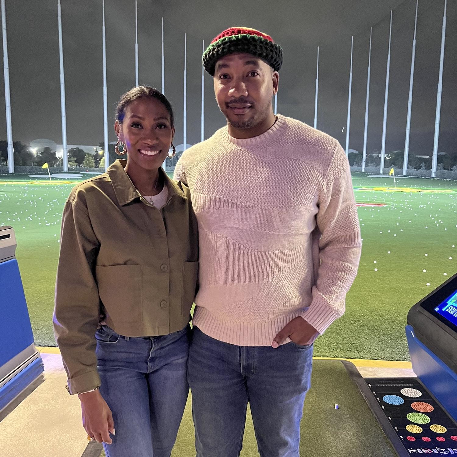 Hanging out in Miami during Christmas time. I beat him my first time at Top Golf!