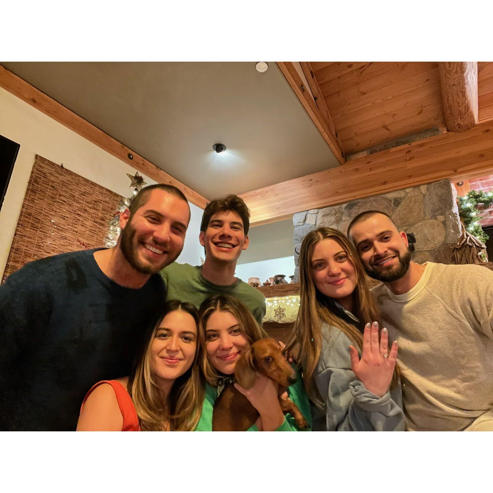 Night of engagement celebration with our siblings!