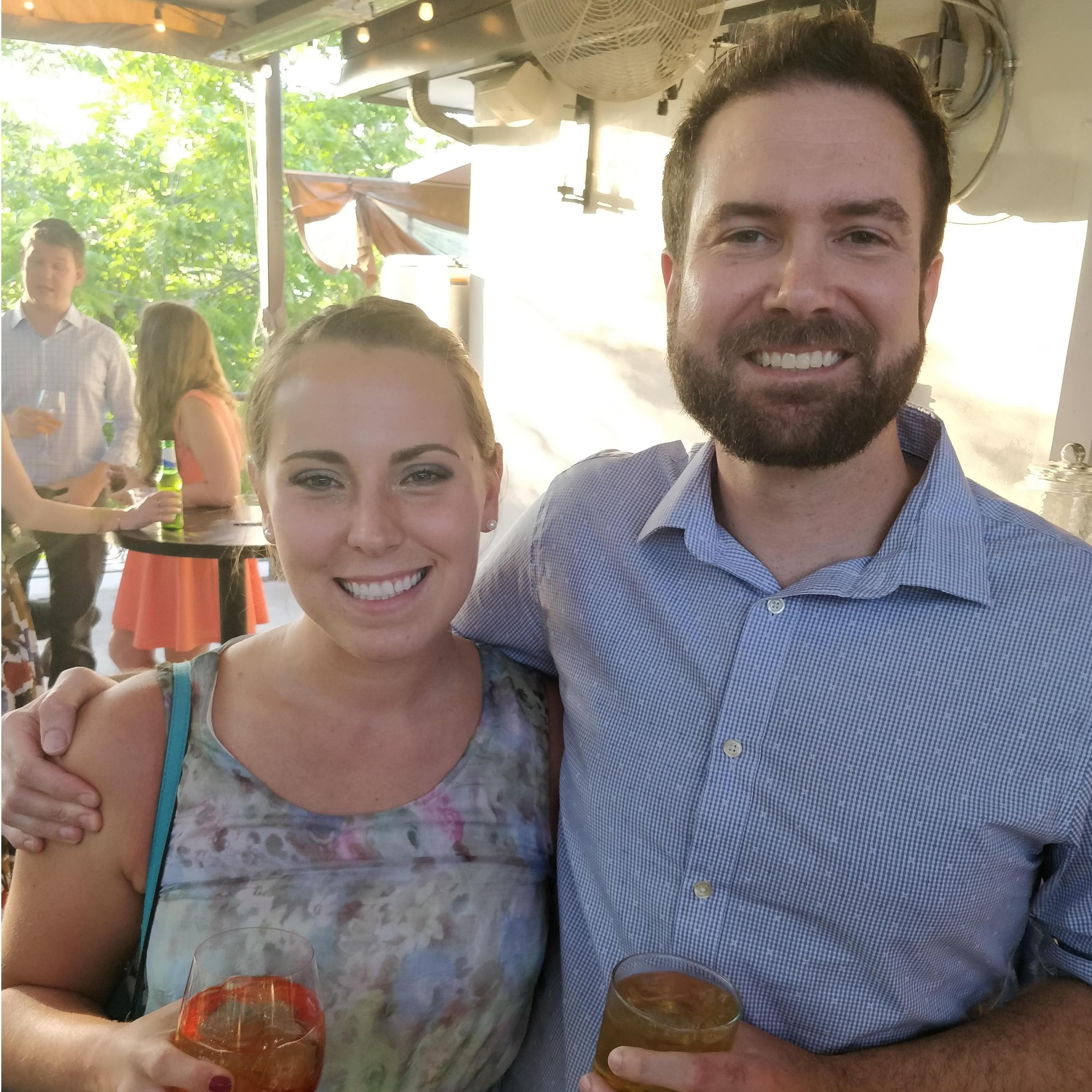 At our friends' rehearsal dinner in May 2018