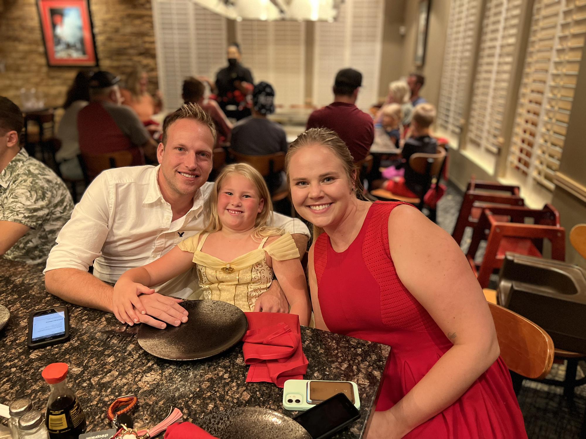 "Princess Dinner" - What a set-up! Addie was a great secret keeper!