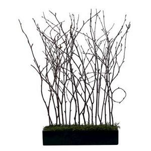 Artificial Young Birch Trees in Moss Planter (24")