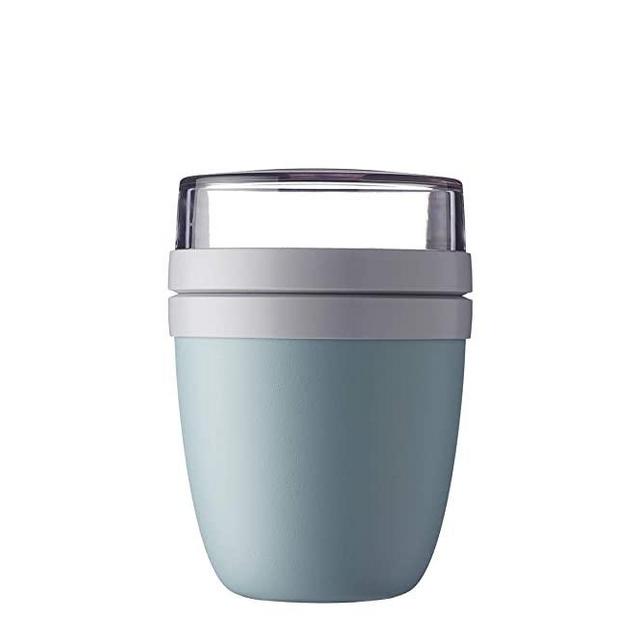 Rosti Mepal RST76480NG ELLIPSE Duo Reusable Meal Prep Lunch Pot, Nordic Green