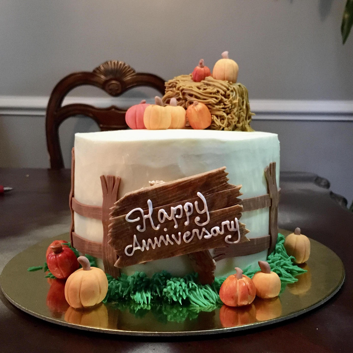 Our custom engagement anniversary cake!