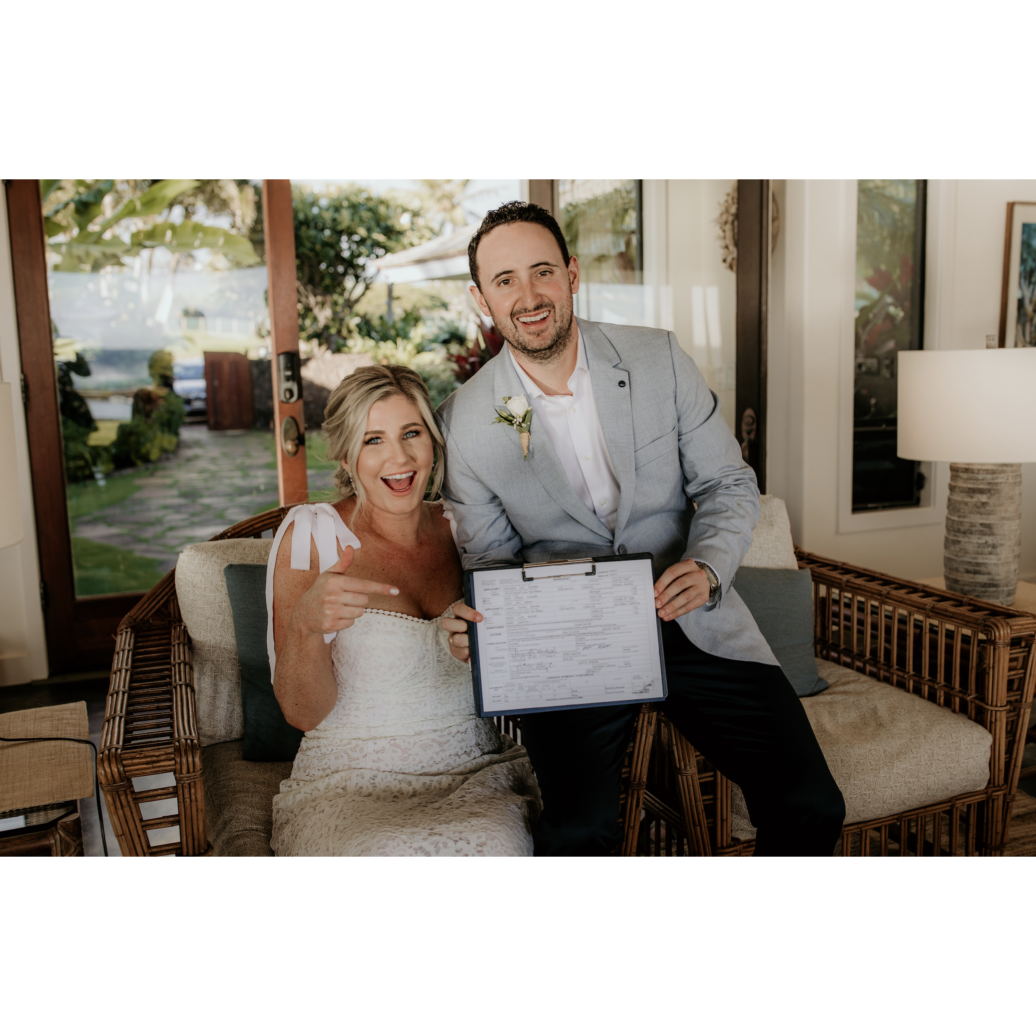 Signing our marriage license