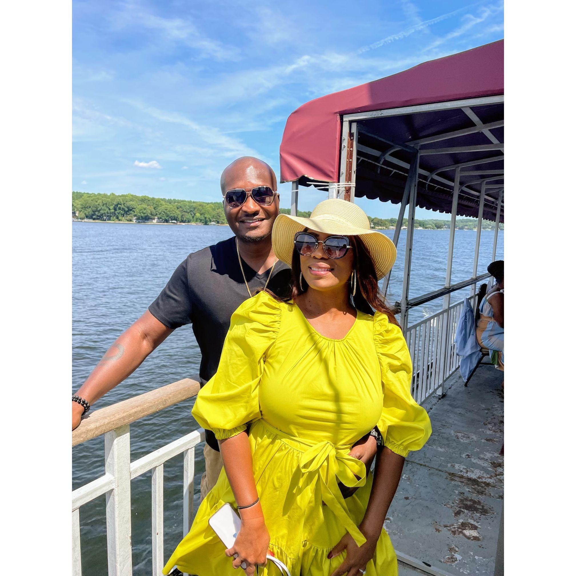 Hanging out at Lake Norman for Donita's birthday (2021).