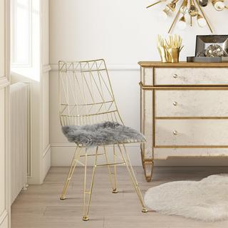 Allure Chair with Sheepskin Seat Cushion