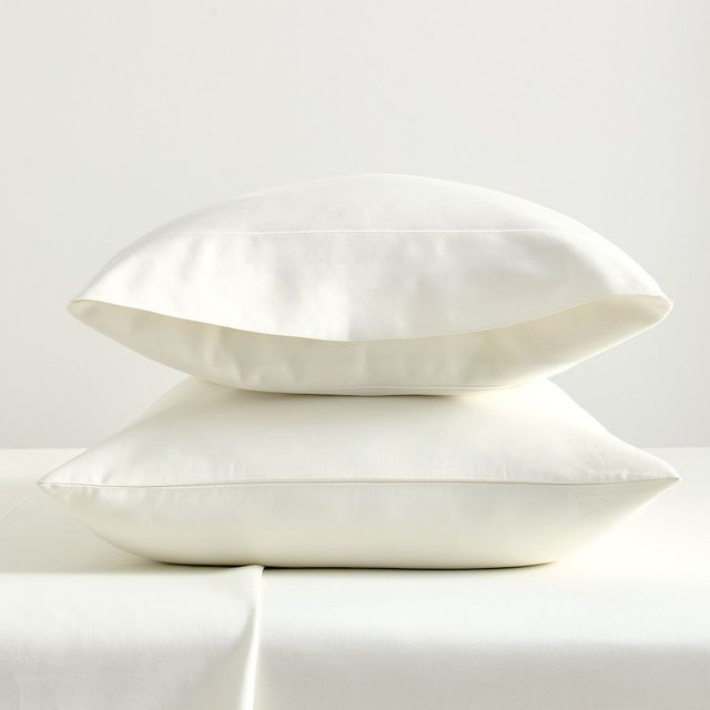 1000-Thread-Count Sateen Pillowcases, Classic Ivory, King, Set of 2