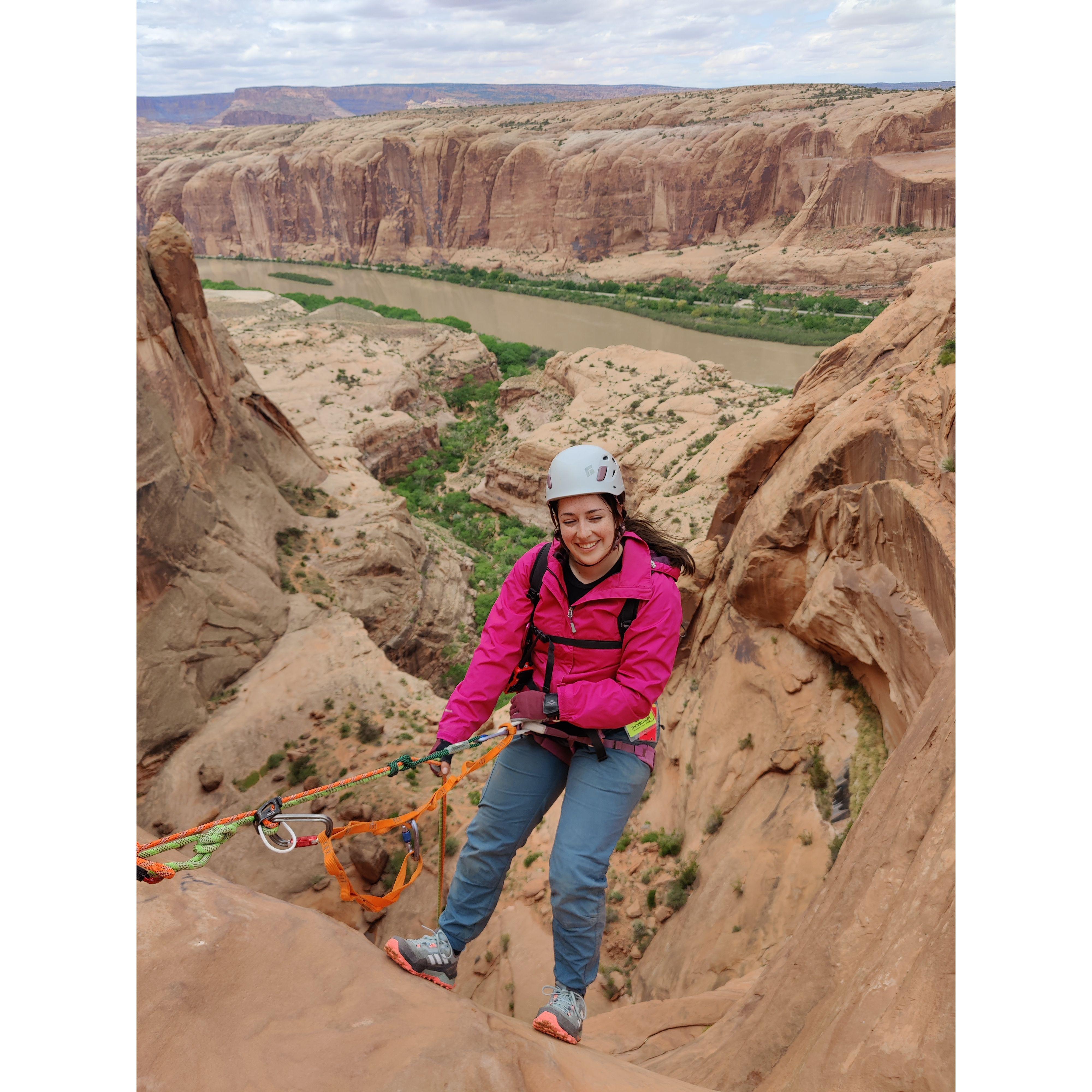 400ft rappel in Utah