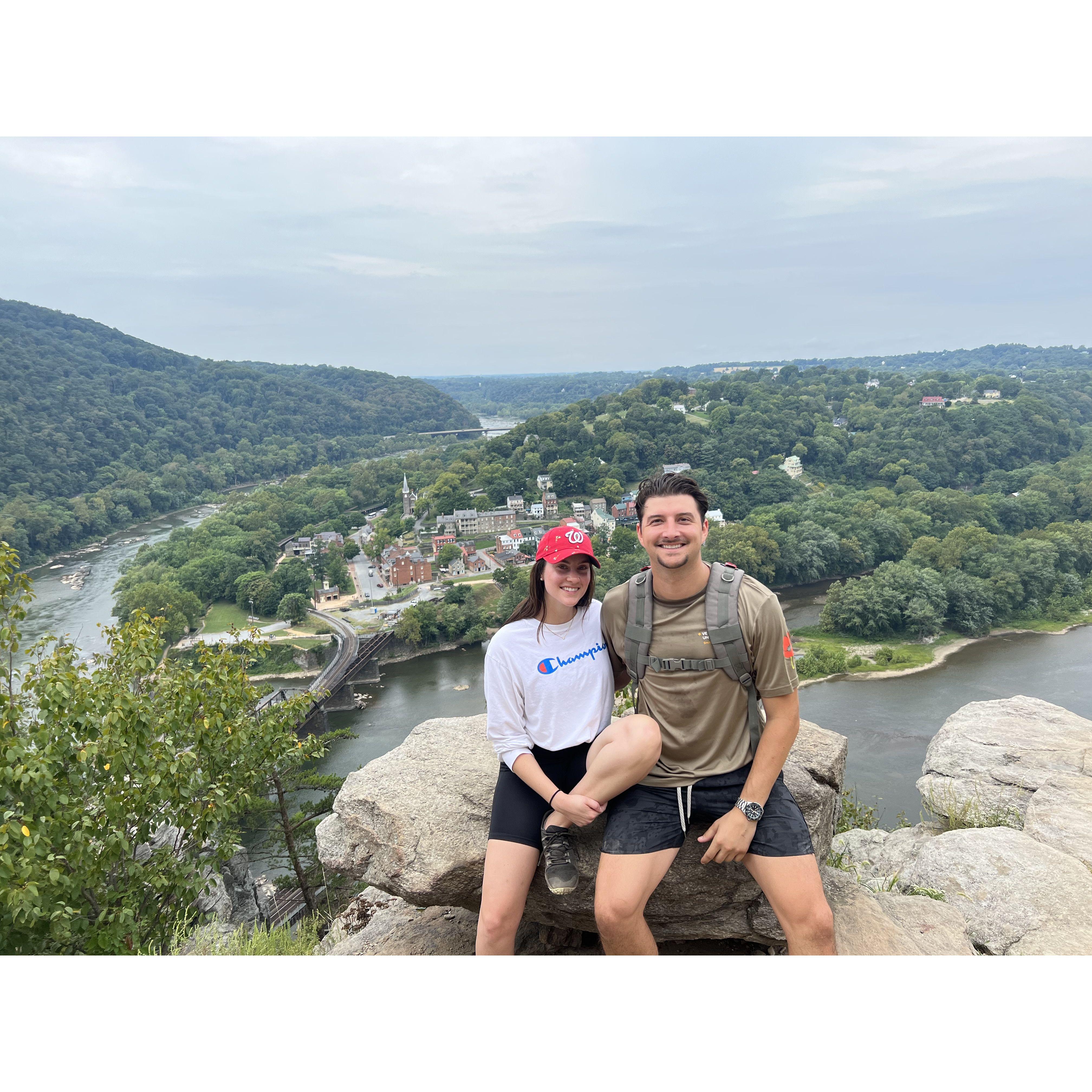 One of and probably the hottest hike we’ve ever taken in Harper’s Ferry, WV.