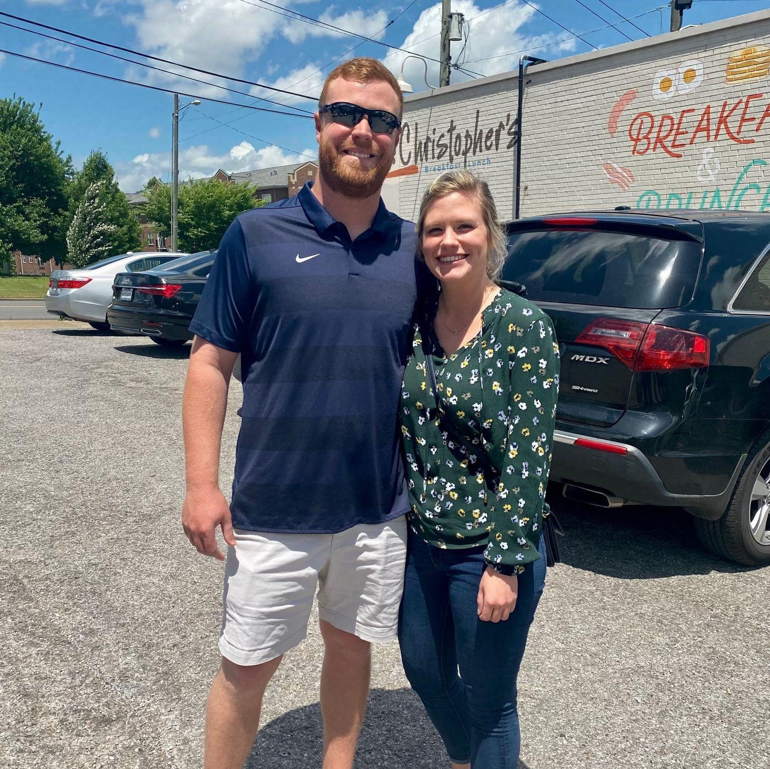 This was taken right after Emily met Colton's parents for the first time. We went to breakfast at J. Christopher's.