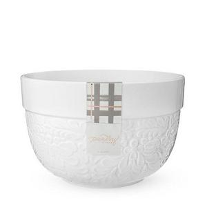 Pantry: Floral Textured Ceramic 5 Quart Mixing Bowl by Twine