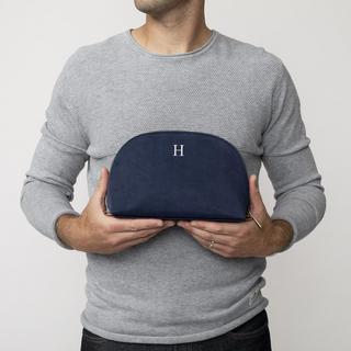 Personalized Navy Nylon Tech Case with Safety Keychain