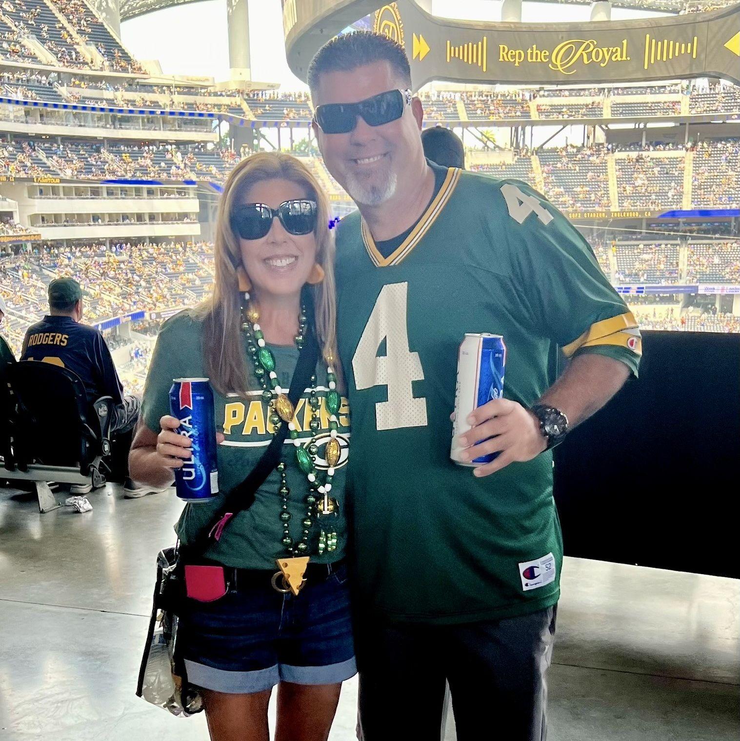 Stacy's Passion: Green Bay Packers Football - Adam's 1st NFL & GB Packers game at SoFi Stadium